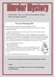 Murder mystery/ the angry chef