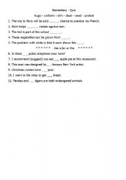 English Worksheet: A grammar test