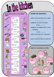 In the kitchen - worksheet