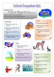 English Worksheet: Cultural comparisons quiz