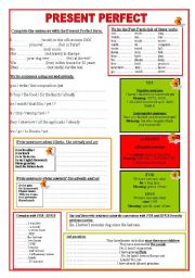 English Worksheet: Present Perfect - Yet- Already- For- Since- Key page 2