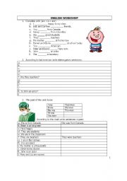 English Worksheet: Verb to be in present and past