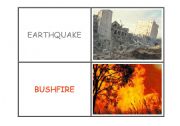 English worksheet: Natural disasters - Memory game