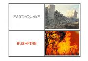 English Worksheet: Natural disasters - Memory game