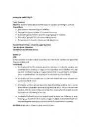 English Worksheet: Vacations
