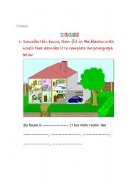 English worksheet: House Description