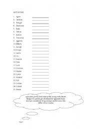 English Worksheet: Antonyms