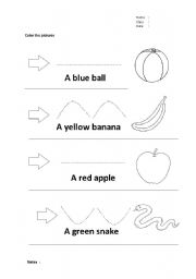 English Worksheet: coloring