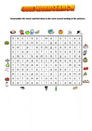 FOOD WORDSEARCH