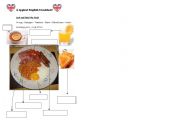 English Worksheet: A typical English breakfast