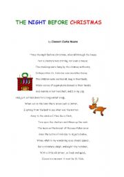 English Worksheet: The night before christmas