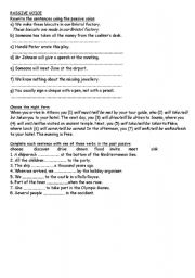 English worksheet: passive voice