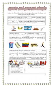 English Worksheet: Present simple and picture description