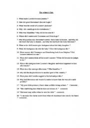 English worksheet: shakespearean drama questions & answers