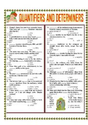 MULTIPLE CHOICE OF QUANTIFIERS AND DETERMINERS