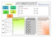 English Worksheet: NUMBERS 20-59