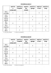 Simple present information gap game