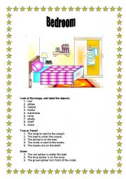 Bedroom - ESL worksheet by silviana_s