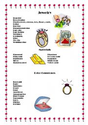 English worksheet: Jewelry