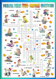 English Worksheet: Phrasal Verbs (Fourteenth series). Crossword (Part 3/3)