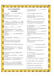 You Belong With Me By Taylor Swift Esl Worksheet By Mmorales