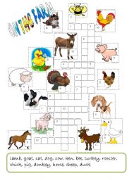 English Worksheet: On the farm 