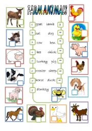 English Worksheet: Farm animals