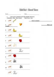 English Worksheet: Demonstratives: This/That - These/ Those