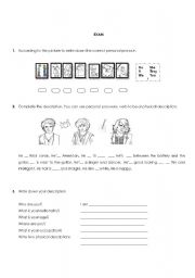 English Worksheet: Exam to be 