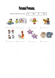 English Worksheet: Personal Pronouns
