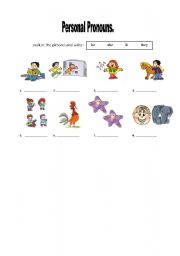 English worksheet: Personal Pronouns