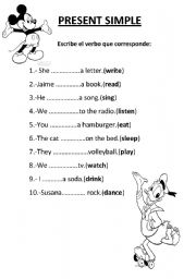 English Worksheet: PRESENT SIMPLE