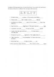 English worksheet: Numbers as adjectives