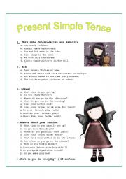 English Worksheet: PRESENT SIMPLE