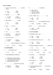 English Worksheet: grammar test