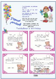 English Worksheet: Berys Birthday Party ( simple past )