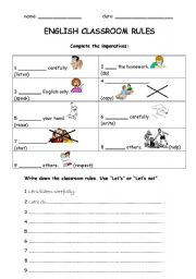 English Worksheet: Imperatives