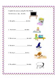 English Worksheet: Complete with 