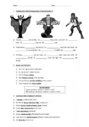 English Worksheet: Monsters corner