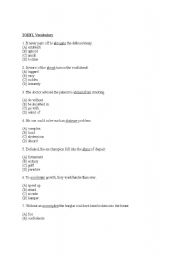 English Worksheet: TOEFL Vocabulary 2