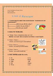 English worksheet: simple past and more