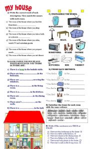 English Worksheet: My house