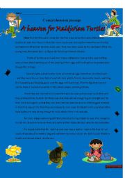 English Worksheet: A heaven for maldivean Turtles