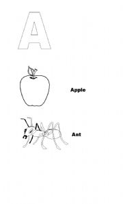 English Worksheet: Letter A