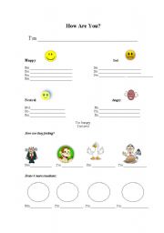 English Worksheet: How Are You?