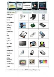 English Worksheet: new technology