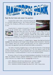 English Worksheet: Scotland: Hampden Park