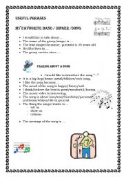 English Worksheet: Talking about music