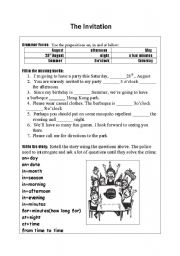 English Worksheet: The Invitation