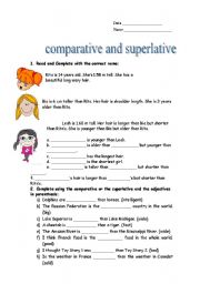 English Worksheet: Comparative and Superlative